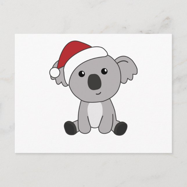 Koala Christmas Snow Winter Animals Koalas Postcard (Front)