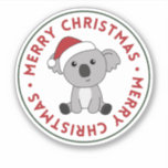 Koala Christmas Snow Winter Animals Koalas Sticker<br><div class="desc">The koala for Christmas with fairy lights. Funny animals with gifts and snow for the holidays. Also funny for christmas in July. Koalas are cute animals and perfect for Christmas.</div>