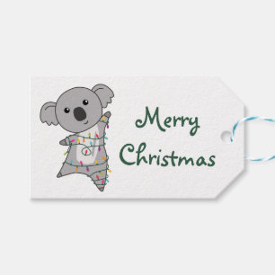 Koala Christmas Snow Winter Animals Koalas Trucker Gift Tags
