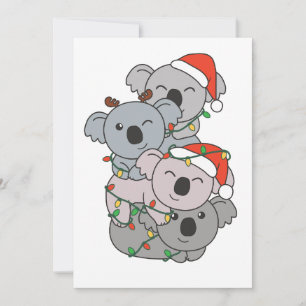 Koala Christmas Tree Christmas Animals Koalas Holiday Card