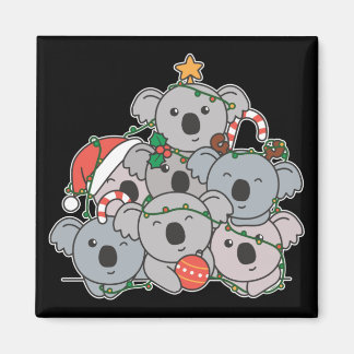 Koala Christmas Tree Funny Animal Christmas Magnet