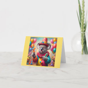 Koala Clown Card
