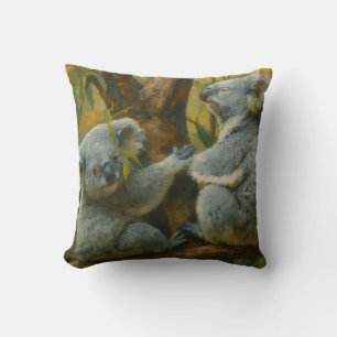 Koala Companions – Realistic Wildlife Pair Cushion