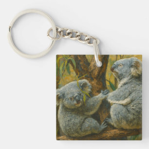 Koala Companions – Realistic Wildlife Pair Key Ring