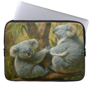 Koala Companions – Realistic Wildlife Pair Laptop Sleeve