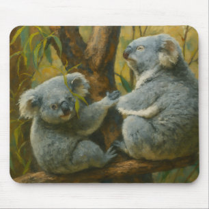 Koala Companions – Realistic Wildlife Pair Mouse Pad