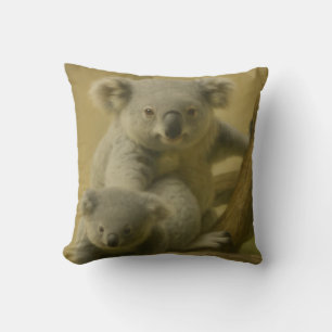 Koala Companions – Tender Wildlife Art Print Cushion