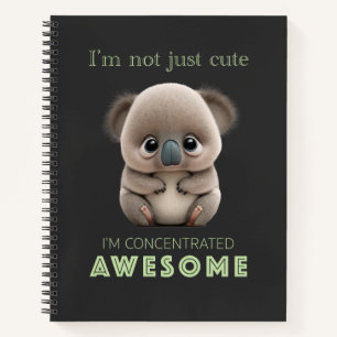 Koala Concentrated Awesome Cute Adorable Funny Notebook