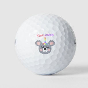 koala corn bear with rainbow horn Cool Koala Golf Balls