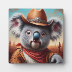 Koala Cowboy Plaque
