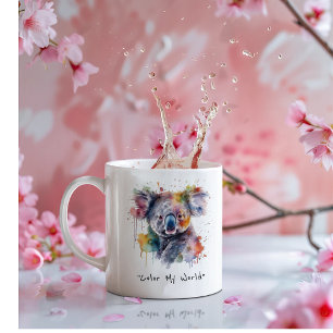 Koala Cuddles in Colour, custom Coffee Mug