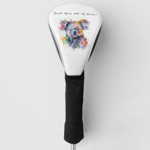 Koala Cuddles in Colour, custom Golf Head Cover
