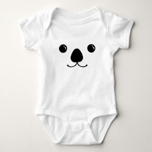 Koala Cute Animal Face Design Baby Bodysuit