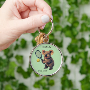 Koala - Cute Australian Tennis Player Key Ring