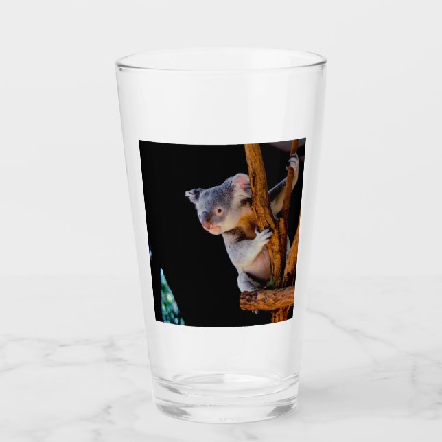 Koala Cute in Tree Grey Glass (Front)