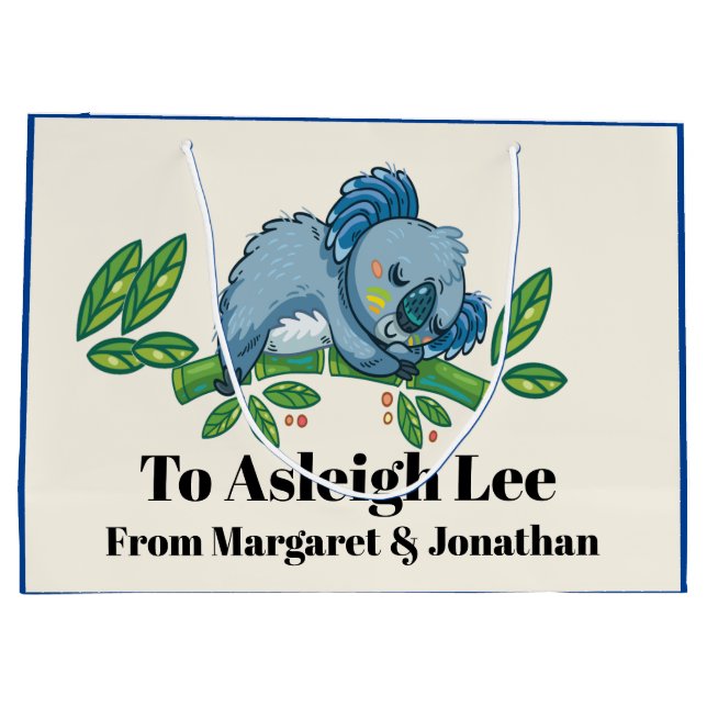 Koala Cuties - See Reverse Side - Large Gift Bag (Back)
