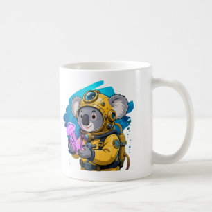 Koala Deep Sea Diver Cute Cartoon Explorer Coffee Mug