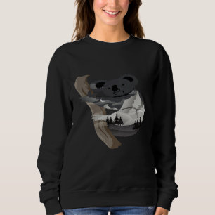 Koala Design With Nature Double Exposure For Anima Sweatshirt