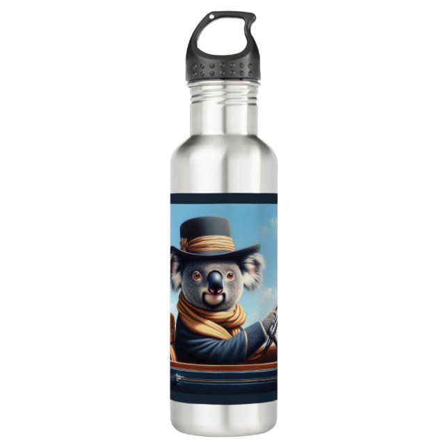 Koala Driving 710 Ml Water Bottle (Front)