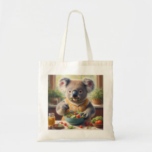 Koala Eating Salad Tote Bag