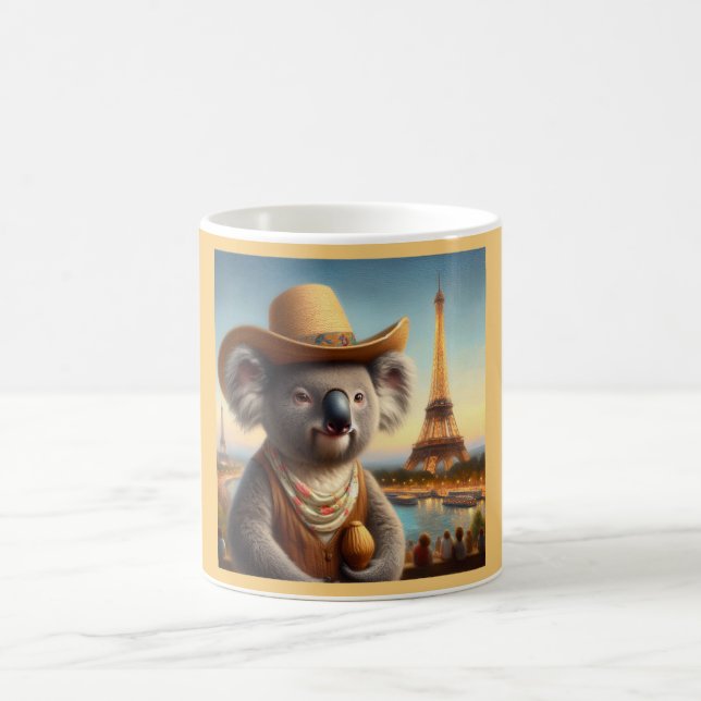 Koala Eiffel Tower Coffee Mug (Center)
