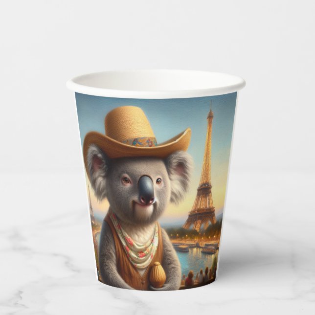 Koala Eiffel Tower Paper Cups (Front)