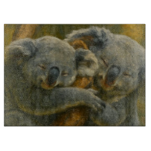 Koala Embrace – Tender Wildlife Moment Cutting Board