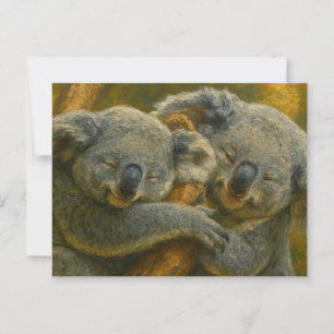 Koala Embrace – Tender Wildlife Moment Postcard