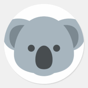 Koala emoji classic round sticker