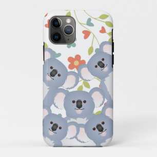 Koala Family with Flower and Leaves iPhone 11 Pro Case