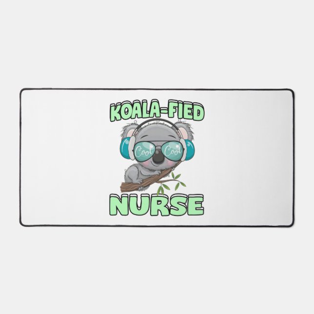 Koala-fied Nurse  Desk Mat (Front)