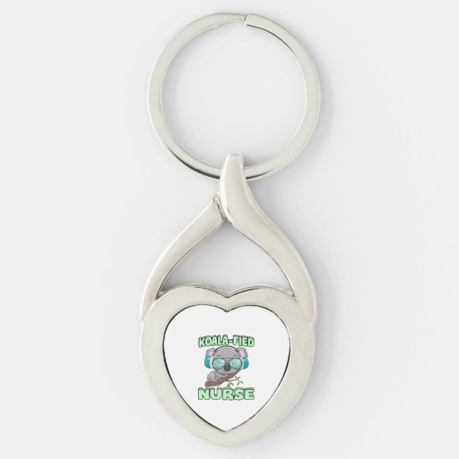 Koala-fied Nurse  Key Ring (Front)