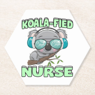 Koala-fied Nurse Paper Coaster