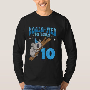 Koala-Fied To Turn 10 Years Old 10th Birthday Part T-Shirt