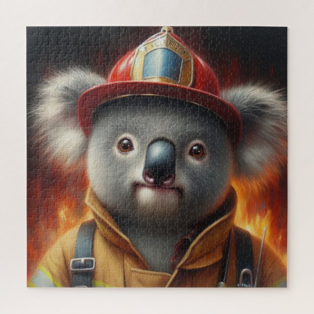 Koala Firefighter Jigsaw Puzzle (Vertical)
