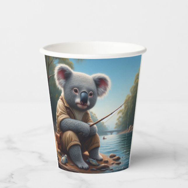 Koala Fishing Paper Cups (Front)