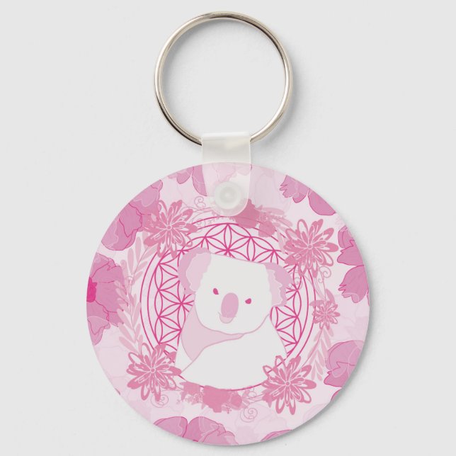 Koala Flower of life Key Ring (Front)