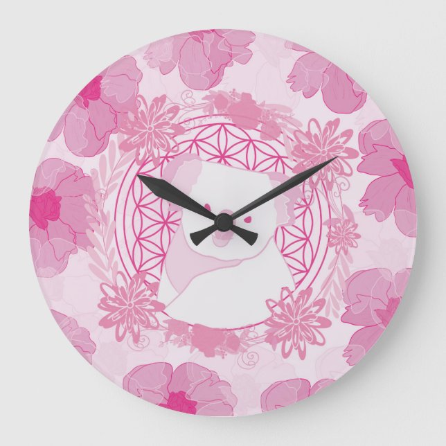 Koala Flower of life Large Clock (Front)