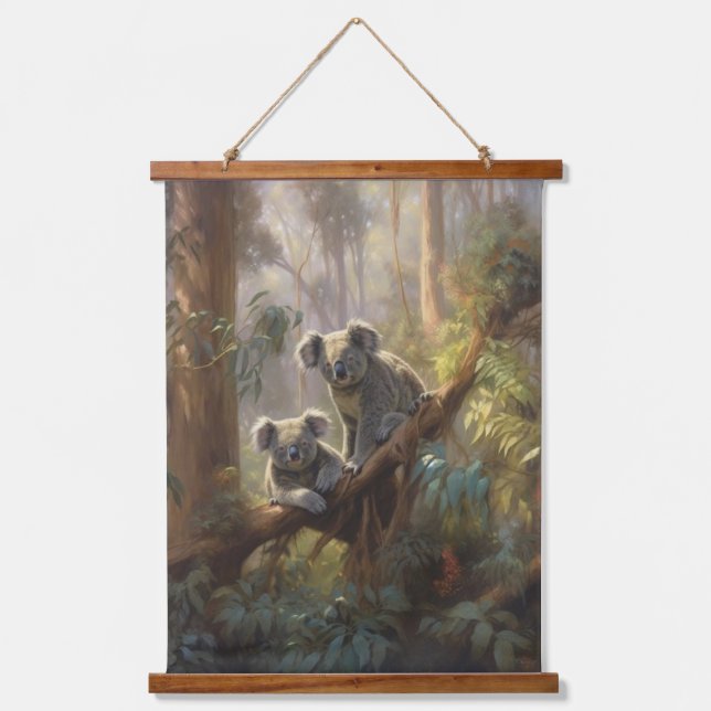 Koala Forest Dreams Hanging Tapestry (Front)