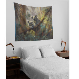 Koala Forest Dreams Tapestry