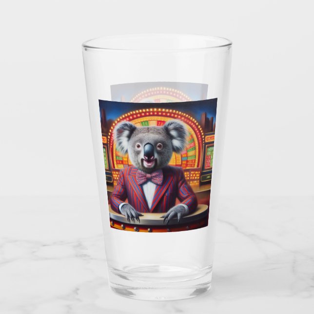 Koala Game Show Host Glass (Front)
