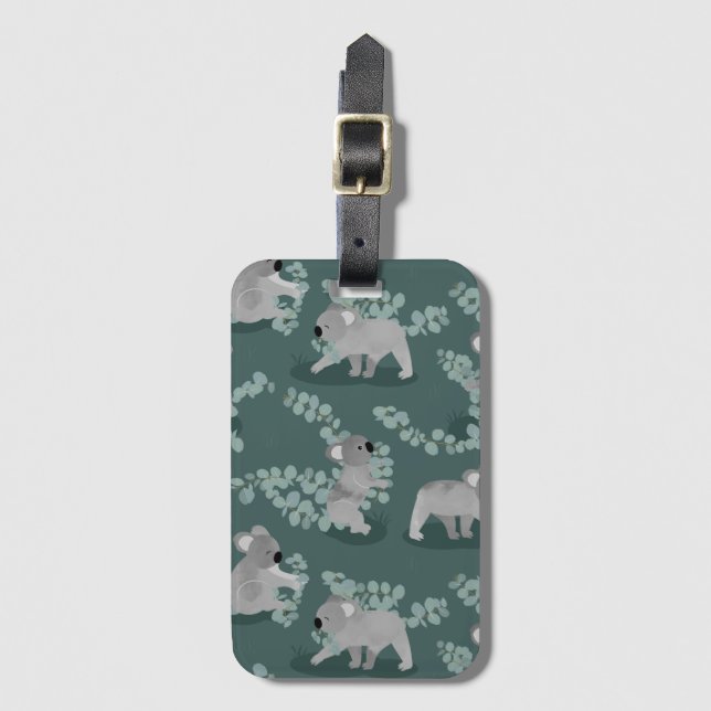 Koala Gathering Luggage Tag (Front Vertical)