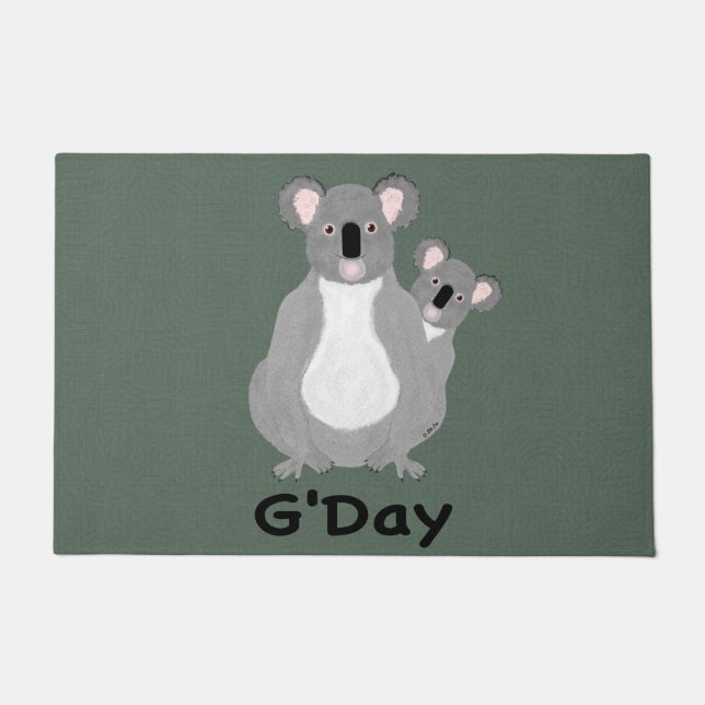 Koala G'Day Doormat (Front)