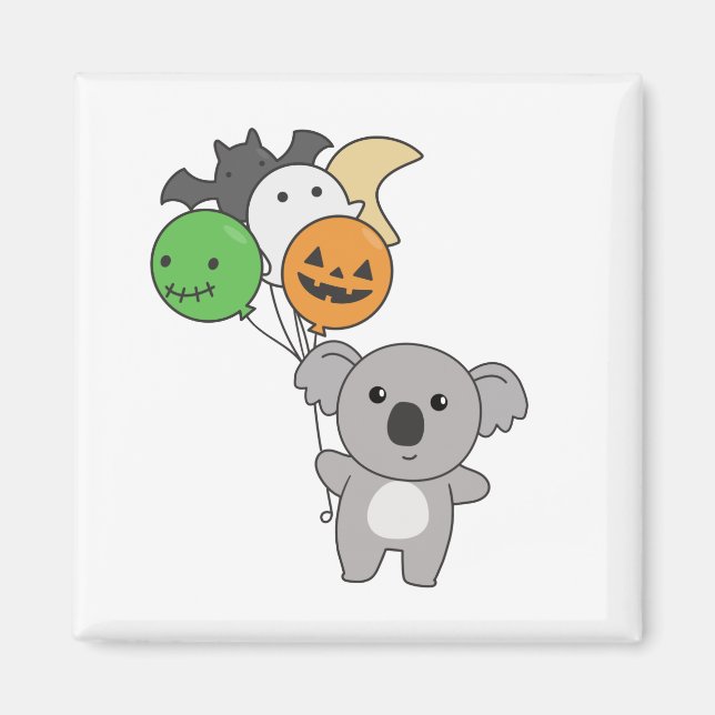 Koala Halloween Balloons For Kids Cute Koalas Magnet (Front)
