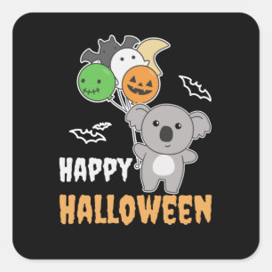 Koala Halloween Balloons For Kids Cute Koalas Square Sticker