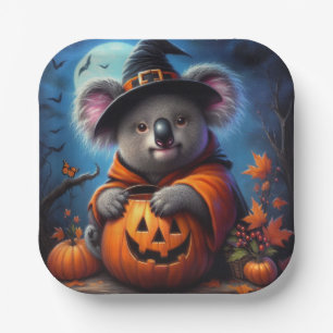 Koala Halloween Costume Paper Plate