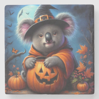 Koala Halloween Costume Stone Coaster