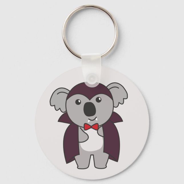 Koala Halloween Cute Devil Kids Vampire Costume Ke Key Ring (Front)