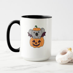 Koala Halloween Pumpkin Bat Costume Mug