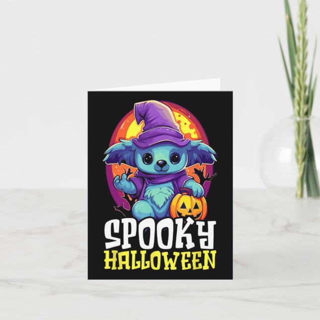 Koala Halloween Scary Trick Or Treat Spooky Koala  Card (Front)